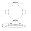 Emos Led Panel Beépíthetö 18 W Nw Ip65