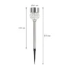 LED-es szolár lámpa - leszúrható - szálcsiszolt fém + üveg - 370 mm