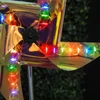 LED-es szolár szélforgó - színes LED, leszúrható - alu, műanyag - 75 x 23 x 23 cm