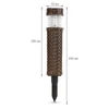 Leszúrható szolár lámpa - rattan hatású, barna - hidegfehér - 7 x 7 x 28 (+12) cm