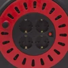 Kábeldob műanyag tartóval - 3 x 1,5 mm² + 2 x USB - 15 m