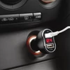 MNC 55054BK Autós adapter dupla USB töltővel, feszültségmérővel és árammérővel - fekete