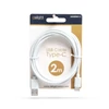Delight 55550WH-2 Adatkábel - USB Type-C - fehér - 2 m