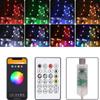 Smart fényfüzér - hópehely - USB - 20 db RGBIC LED - 2 m - bluetooth