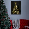 LED-es fali hangulatkép - téli táj -  2 x AA, 70 x 30 cm