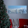LED-es fali hangulatkép - fenyves -  2 x AA, 70 x 30 cm
