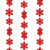Karácsonyi girland - hópehely - 2,7 m - piros