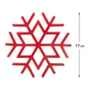 Szilikon edényalátét - jégkristály - piros - 17 cm