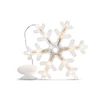 LED dekoráció - hópehely - 16 x 19 cm - melegfehér - 3 x AA
