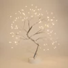 LED-es asztali fa dekoráció - melegfehér - érintőgombos, elemes, USB-s
