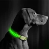 LED-es nyakörv - akkumulátoros - M méret - zöld