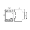 Kontaktor modul, 230V AC vezérlés KMC