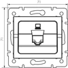 Szimpla számítógép-csatlakozó (2x RJ45Cat 5e Jack) LOGI