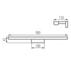 Oldalfali LED lámpatest ASTEN LED IP44