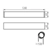 Lineáris lámpatest LED T8 fénycsőhöz ALIN 4LED 1240mm