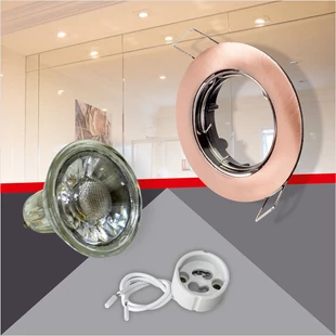 Antik billenthető kerek spot keret Szett 5W hideg fehér (CW) GU10 COB spottal