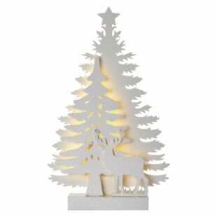 LED karácsonyfa, 23cm, 2 × AA, beltéri, WW, időzítővel