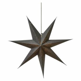 LED Christmas Star, papír, ezüst, 75cm
