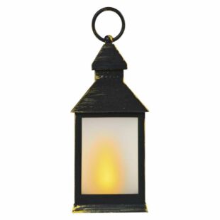 LED dekoráció – 6x lámpa, opál, fekete, 6x 3x AAA, beltéri, vintage, időzítő