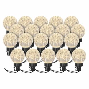 LED fényfüzér – 20x party égő, 7,6 m, kültéri és beltéri, meleg fehér