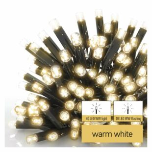 Profi LED sorolható füzér, villogó – jégcsapok, 3 m, kültéri, meleg fehér