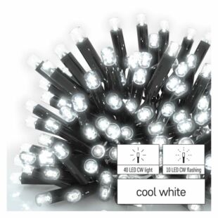 Profi LED sorolható füzér, villogó – jégcsapok, 3 m, kültéri, hideg fehér