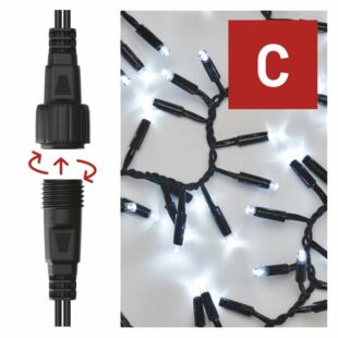 Profi LED sorolható füzér, fekete – süni, 3 m, kültéri és beltéri, hideg fehér