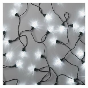 LED karácsonyi fényfüzér – tobozok, 9,8 m, kültéri és beltéri, hideg fehér, programokkal