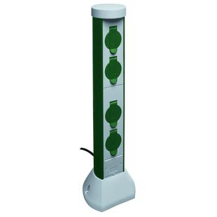 Kerti energiaoszlop 4 dugaljjal Greencraft 2m vezetékkel IP44