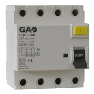 GAO Fi relé 4P 40A 100mA, fehér