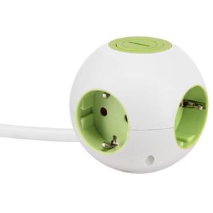 Power Globe asztali elosztó zöld 1,4m vez. 3x1,5