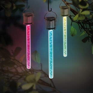 RGB LED-es szolár lámpa - buborékos - 175 x 30 mm