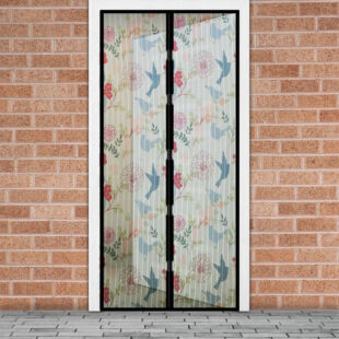 Szúnyogháló függöny ajtóra -mágneses- 100 x 210 cm - madár mintás
