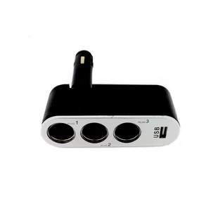 Carguard 55049 Szivargyújtóaljzatba csatlakoztatható 3-as elosztó + 1A USB csatlakozás