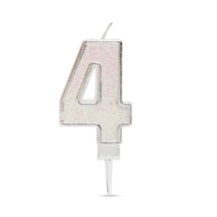 Tortagyertya szám  6,5 x 4 cm "4"
