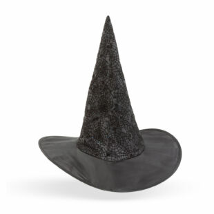 Halloween-i boszorkánykalap - fekete