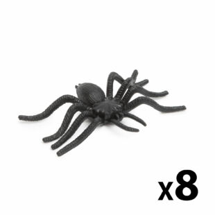 Pók szett - halloween-i dekoráció - fekete - 8 db / csomag