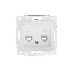 Dupla, független számítógép-csatlakozó (2x RJ45Cat 5e Jack) DOMO