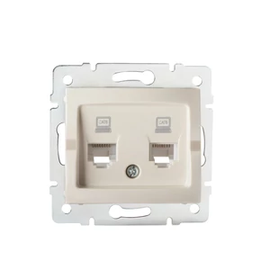 Dupla, független számítógép-csatlakozó (2x RJ45Cat 6 Jack) LOGI
