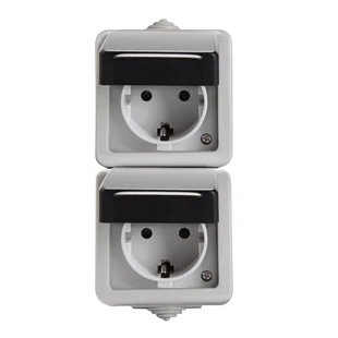 Dupla Schuko aljzat érintkezés védelemmel TEKNO