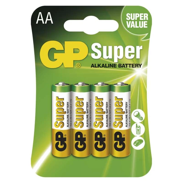 GP Super Alkáli Elem Lr6 (Aa) 4Db/Bliszter