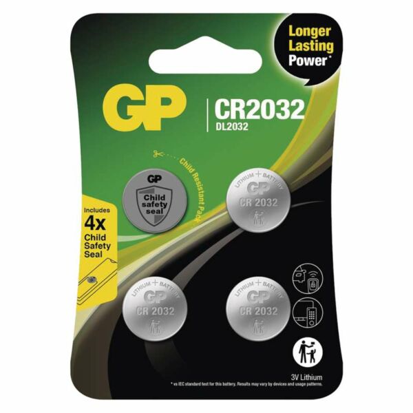 GP Lítium gombelem CR2032 4db/bliszter