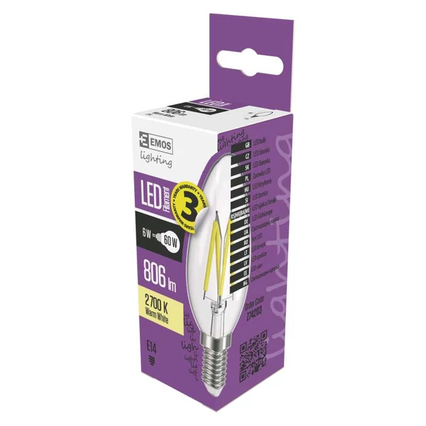 Emos Led Gyertya 6W E14 Ww