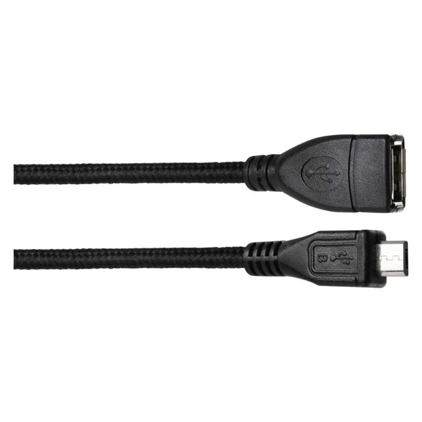 Emos Usb Kábel 2.0 A Dugalj - Mikro B Dugó Otg 15Cm Fekete