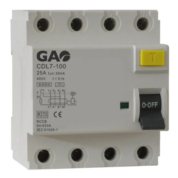 GAO Fi relé 4P 40A 100mA, fehér