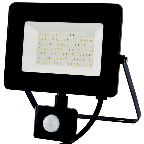 LED fényvető "EcoSpot2"  50W _x000D_mozgásérzékelővel 5000lm, fekete, IP65