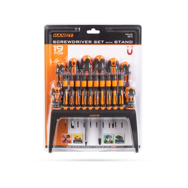 Handy 10712 18 db-os csavarhúzó készlet tárolóval