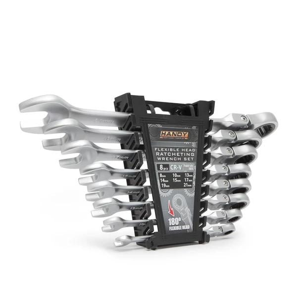 Handy 10870 Racsnis csillag-villáskulcs készlet - 8,10,13,14,15,17,19, 21 mm - flexibilis fejjel