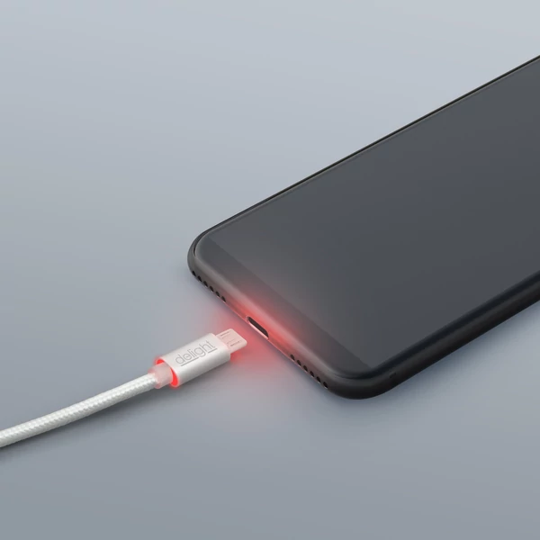 Delight 55442M-WH Adatkábel - MicroUSB