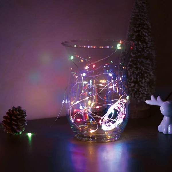 Family 58041B Karácsonyi LED fényfüzér - 5 m - 50 LED - multicolor - 3 x AA